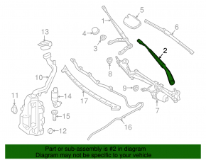 Left wiper arm Infiniti QX30 17-