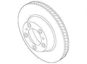 Brake disc rear right Porsche Panamera 10-16 4.8 350mm