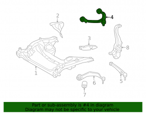 Upper front left control arm BMW 7 F01 11-15 7 series, Rwd, standard, Incl., Ball Joint and Bushing, 2013-15, standard, ActiveHybrid 7