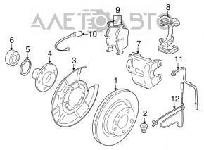 Rear right brake disc BMW 3 F30 12-16 N20 RWD, for 1 piston