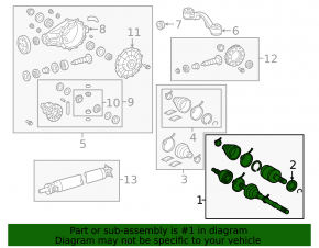 Rear right axle shaft for Toyota Sequoia 2016
