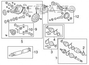 Rear right axle shaft for Toyota Sequoia 2016
