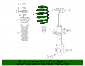 Front left spring Chevrolet Trax 15-19 FWD marking ABGW