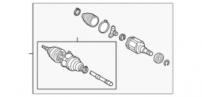 Front left half shaft drive Lexus GX460 10-23