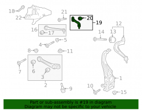 Upper control arm, front left, rear, Audi A6 allroad 20-25