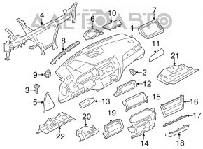 Front panel trim side left BMW X3 F25 11-17 beige