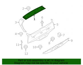 Upper rear door trim upper BMW X5 G05 19-23 black