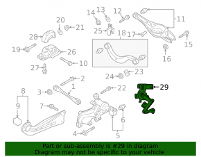 Rear left body tilt sensor Audi A3 8V 15-20 fwd