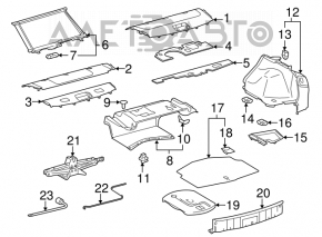 Lexus IS250 IS350 06-13 Trunk Door Trim