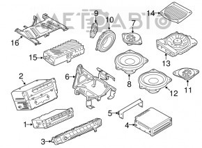 Dashboard speaker BMW 5 G30 17-23 Harman Kardon midrange