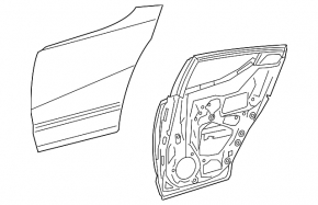 Naked rear right door for Toyota C-HR 18-23 Turkey built