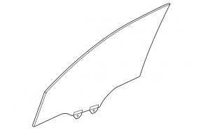 Front Right Door Glass Acura MDX 14-20