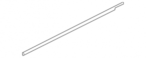 Molding door-glass central front left Nissan Sentra 13-19 chrome, butt
