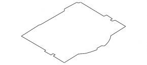 Trunk floor panel Nissan Rogue 14-20 plastic, for 2 rows, type 4