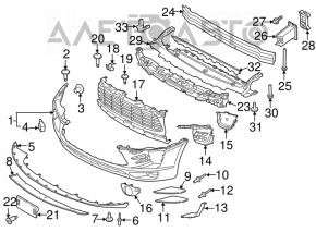 Left front bumper reinforcement fang for Porsche Macan 22-26