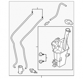Kia Sportage 17-19 Windscreen Washer Reservoir Assembly