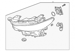 Headlight front right assembly Mazda 3 19-23 adaptive, Mexico built