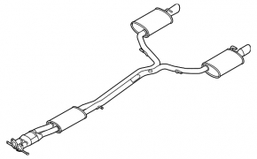 Exhaust pipe rear part Ford Flex 13-19