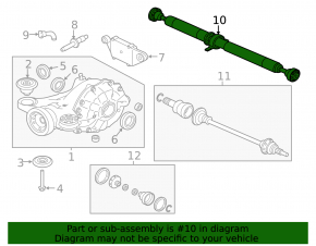 Rear propeller shaft Jaguar F-Pace X761 17- AJ126, AJ133 AWD