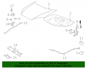 Hood insulation clips Ford Ecosport 18-22 set (9 pcs)