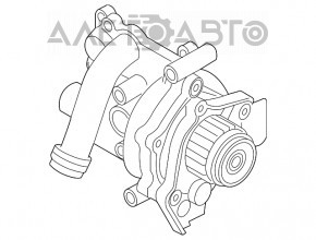 Cooling pump with thermostat housing assembly Audi A6 C7 12-15 2.0T