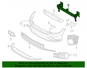 Front bumper reinforcement for VW Jetta 22-26