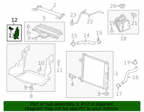 Right radiator deflector Cadillac CTS 14-