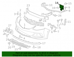 Bracket for cruise radar Chevrolet Volt 16-