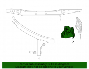 Front bumper mount left inner Volvo XC60 18-23