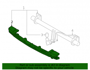 Volvo XC90 16-19 Rear Bumper Central Absorber