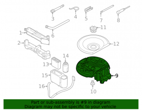 Foam plastic for Audi A6 C7 12-18 tool breaks
