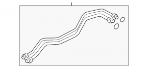 Rear Row Air Conditioner Hose Front Audi Q8 19-25 MHEV