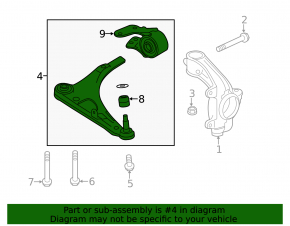 Lower control arm, front right, Honda Passport 19-25