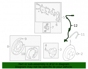 ABS sensor rear right Hyundai Sonata 11-14