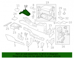 VW Jetta 11-18 USA Black Center Console Trim