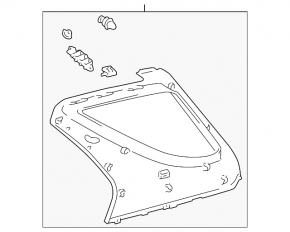 Left rear pillar trim for Lexus RX300 98-00