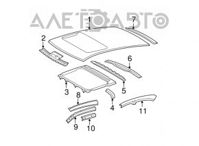 Metal roof Toyota Camry v40 under the hatch