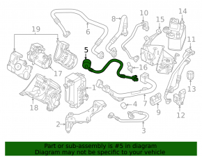 Air conditioning pipe condenser-compressor BMW i4 22-26 M50, 24-26 xDrive40