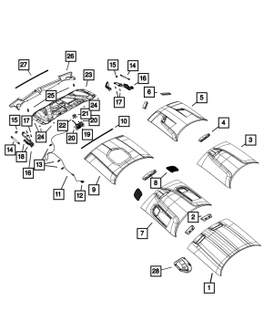 Hood Release Cable with Handle Dodge Challenger 15-23