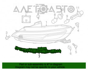Left DRL turn signal mount Jeep Cherokee KL 14-18