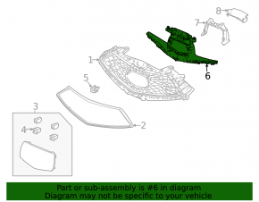 Acura TLX 2020-2025 Base Grille Mount, SH-AWD, A-Spec, 2021-23 without Surround View