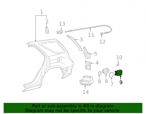 Lexus RX300 Fuel Door 98-03