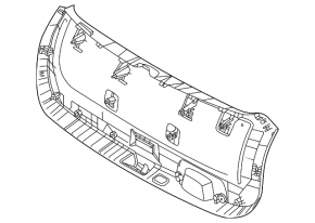 Lower trunk door trim Kia Niro 23 - black under electric