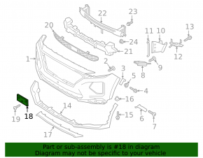 Front license plate area Hyundai Santa FE 19-20
