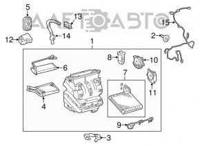 AMPLIFIER ASSY, AIR CONDITIONER Toyota Prius V 12-14 broken case