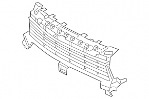 Porsche Cayenne 19-23 Front Bumper Upper Grille, Non-Radar Structure, Base