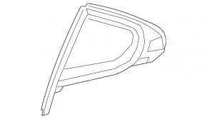 Mercedes A-Class V177 19-22 rear left triangle door glass