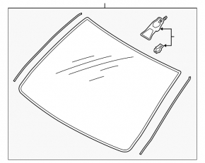 Windshield Lincoln MKC 15 - for auto light and rain sensor