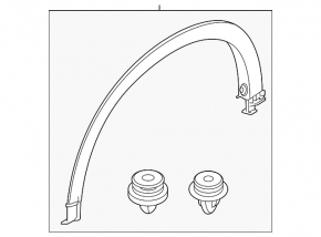 Front left fender arch trim for Mazda CX-50 23-25
