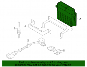 Block ECU engine computer VW Passat b7 12-15 USA diesel